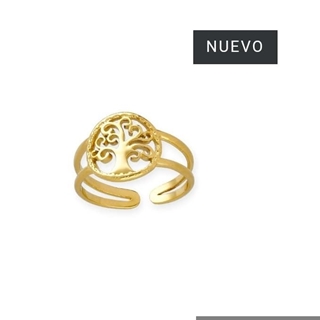 Anillo Árbol de la vida acero - Imagen 1