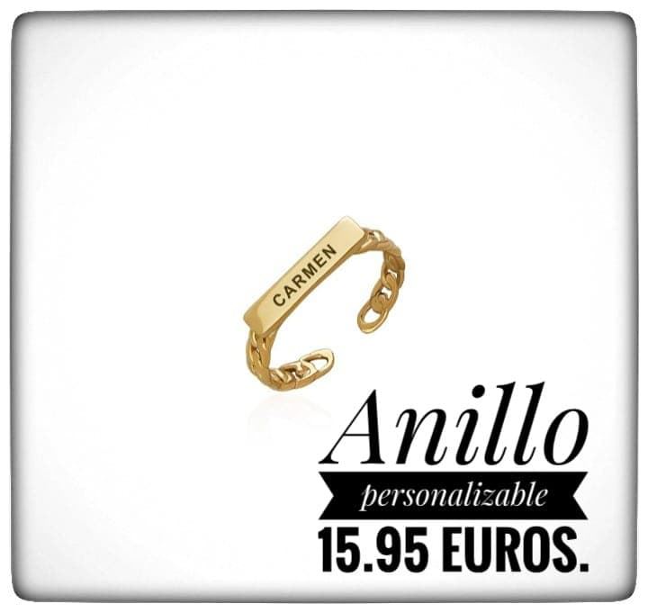 Anillo cadena personalizable - Imagen 1