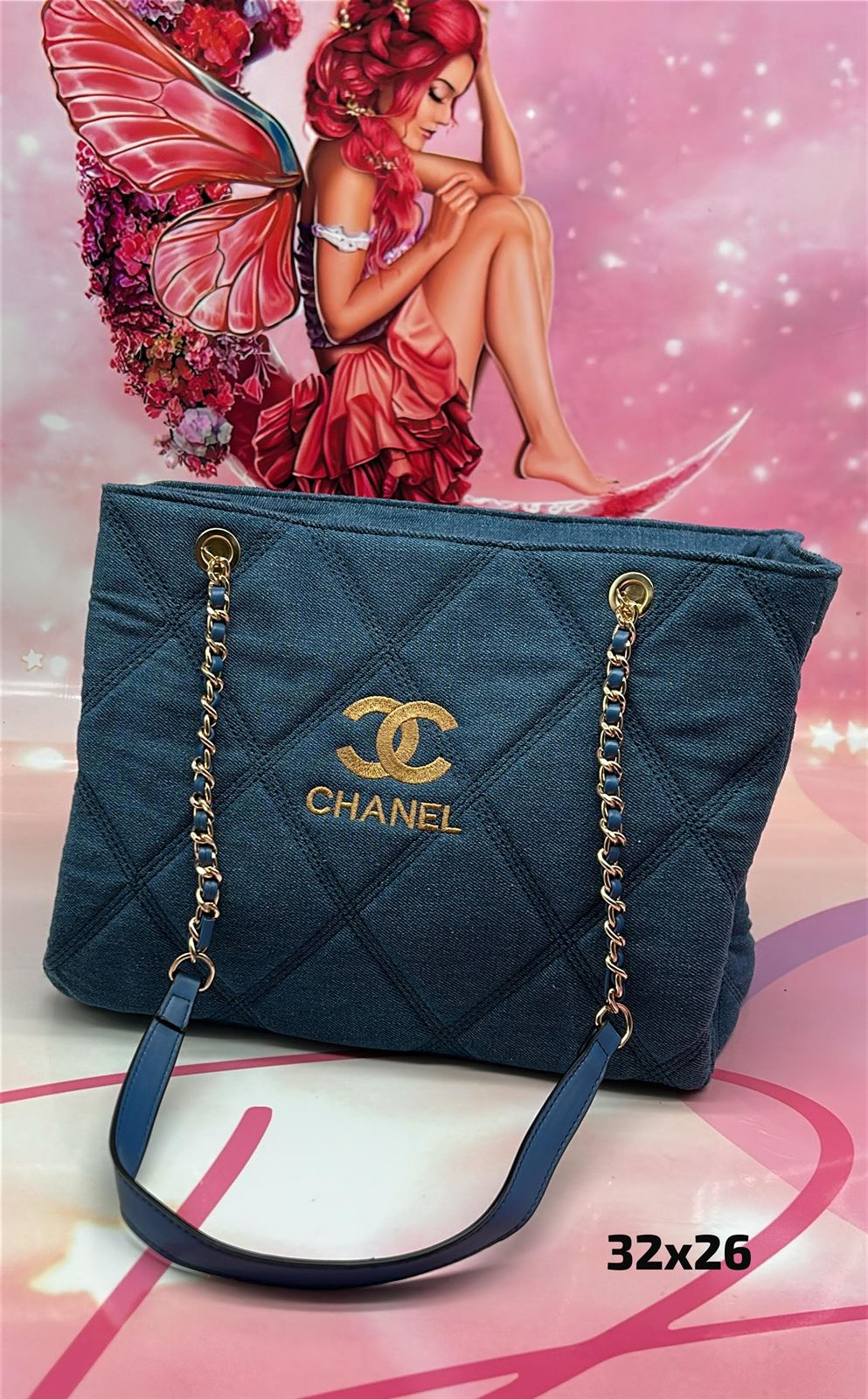 Bolso vaquero Chanel de rombos - Imagen 2