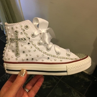 Bota Converse Chuck Taylor cruz primera comunión - Imagen 1