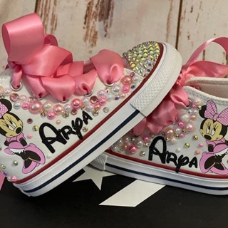 Bota Converse Chuck Taylor Minnie con perlas - Imagen 1