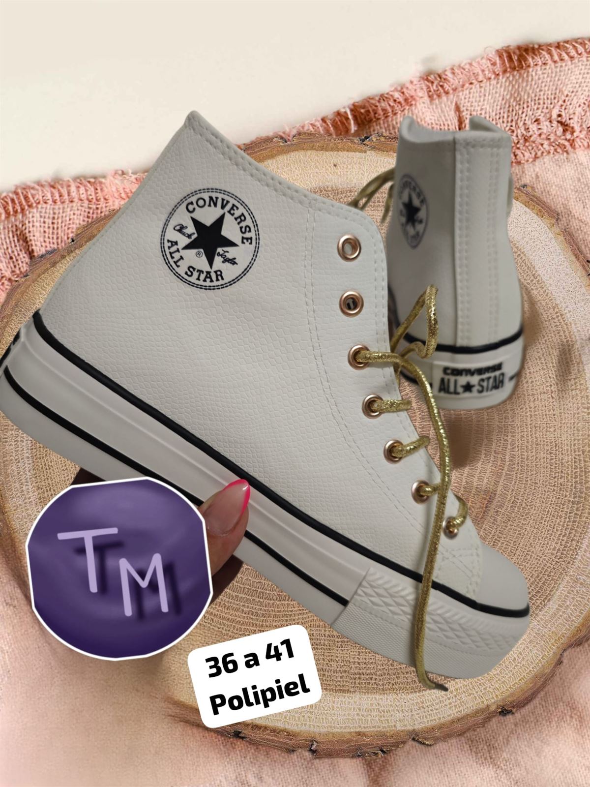 Bota Converse piel serpiente - Imagen 1