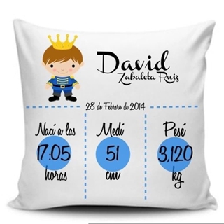 Cojín nacimiento personalizado - Imagen 2