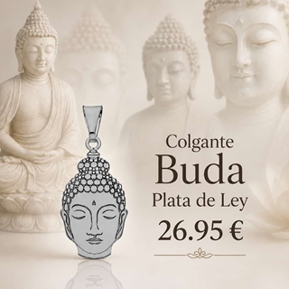 Colgante Budha plata de ley - Imagen 1