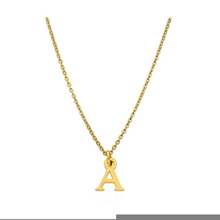 Collar con letra inicial Acero - Imagen 1