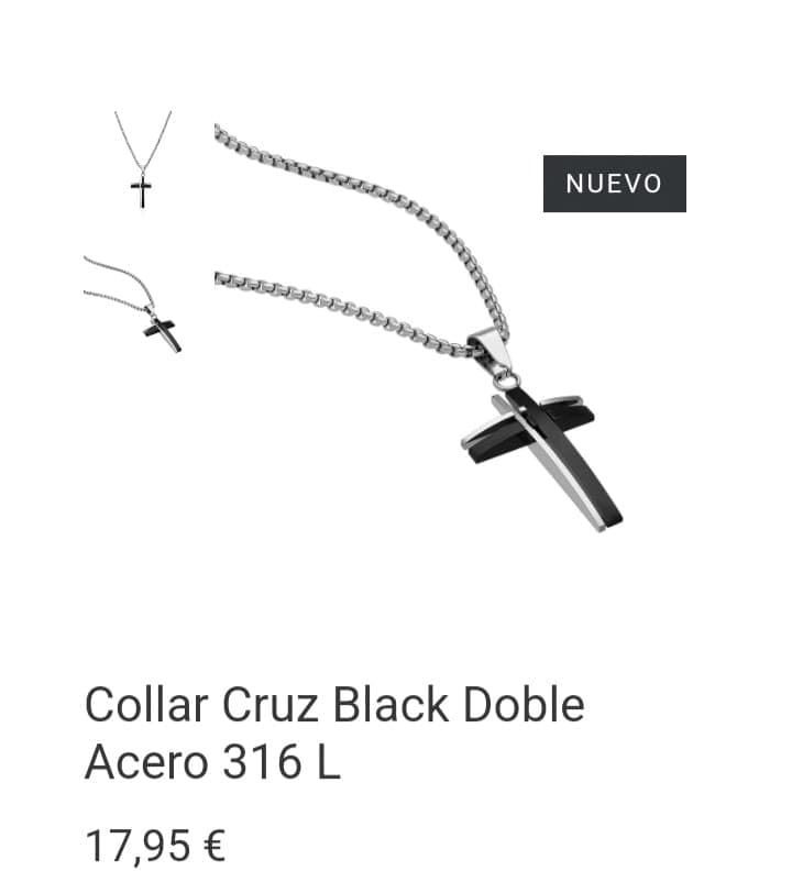 Collar Cruz doble - Imagen 1