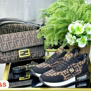 Conjunto bolso Baguette y zapatillas Fendi - Imagen 2