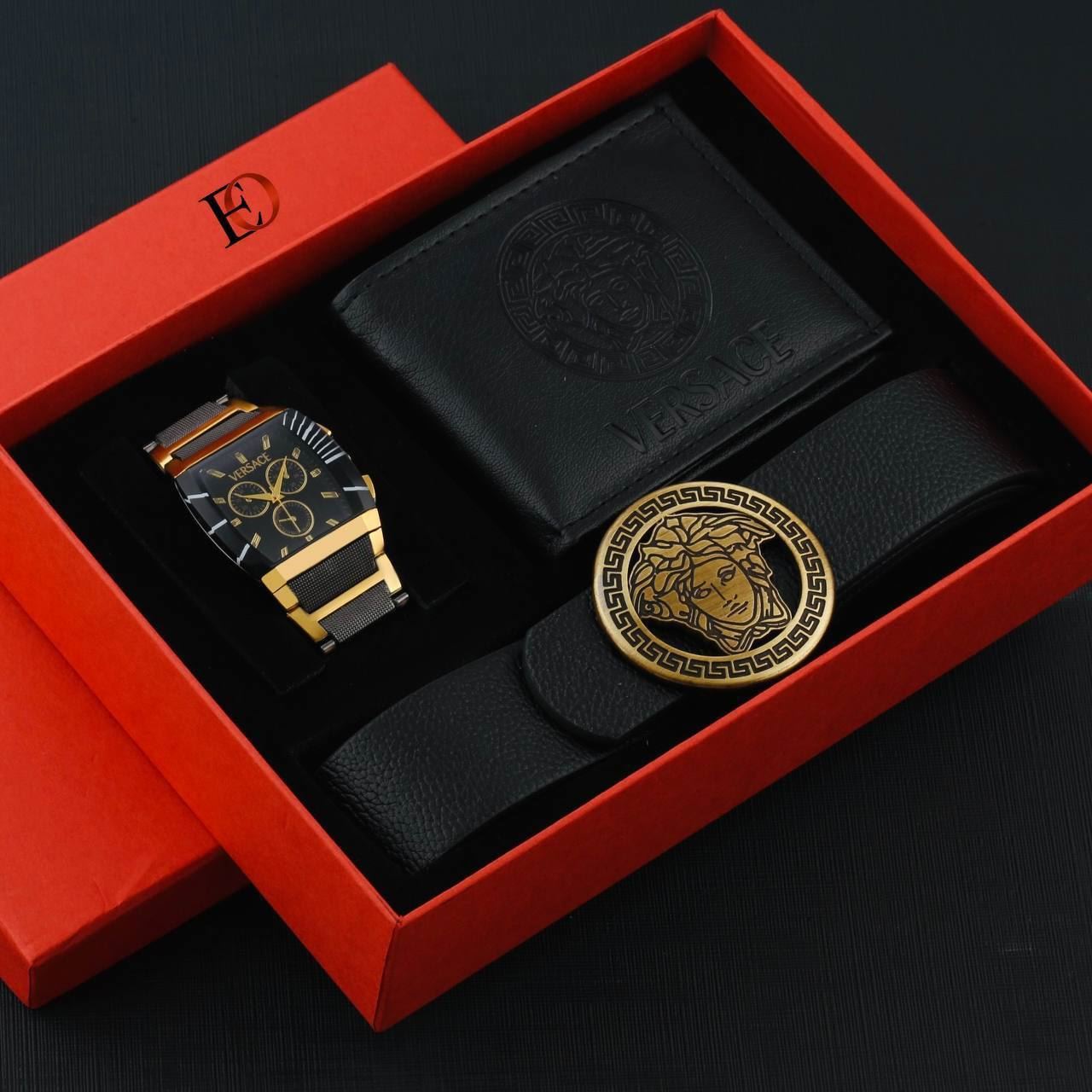 Conjunto caballero reloj y cartera Versace - Imagen 2