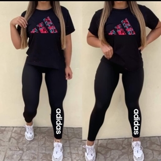 Conjunto camiseta y leggins Adidas multicolor - Imagen 2