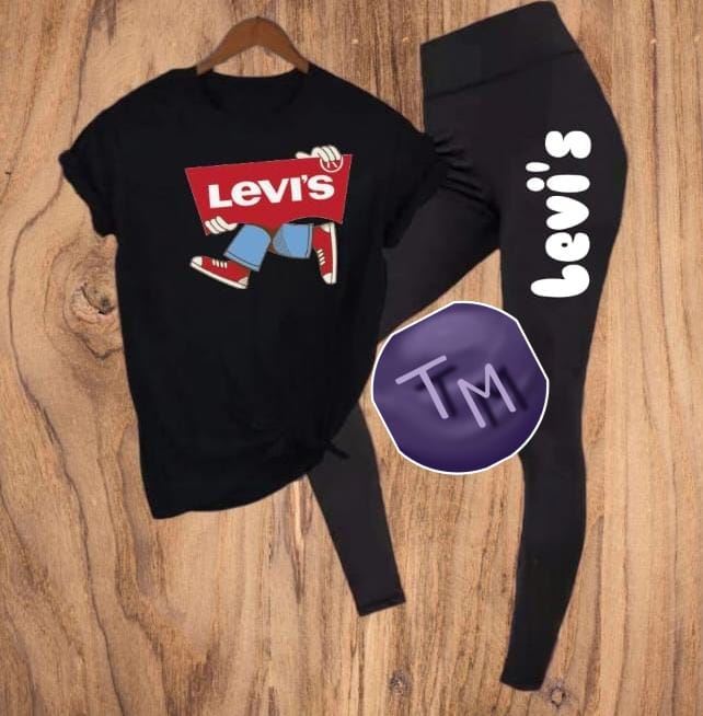 Conjunto camiseta y leggins Levis - Imagen 2