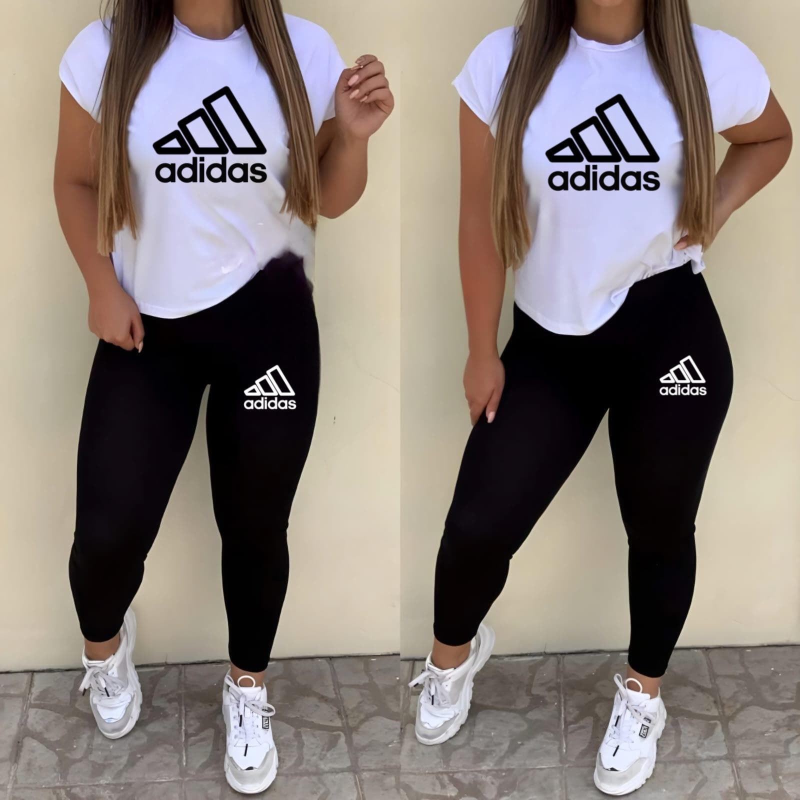 Conjunto mujer camiseta y leggins Adidas Moda mujer