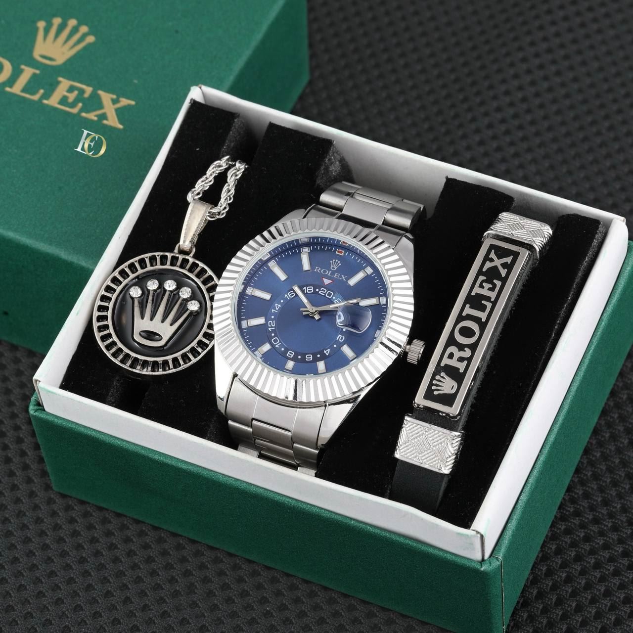 Conjunto Rolex pulsera y colgante a juego - Imagen 4