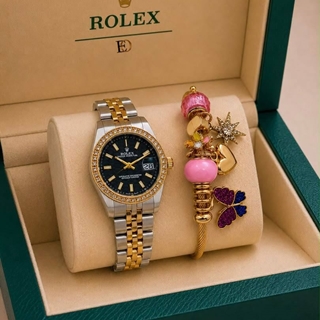 Conjunto Rolex y pulsera a juego de mujer - Imagen 2