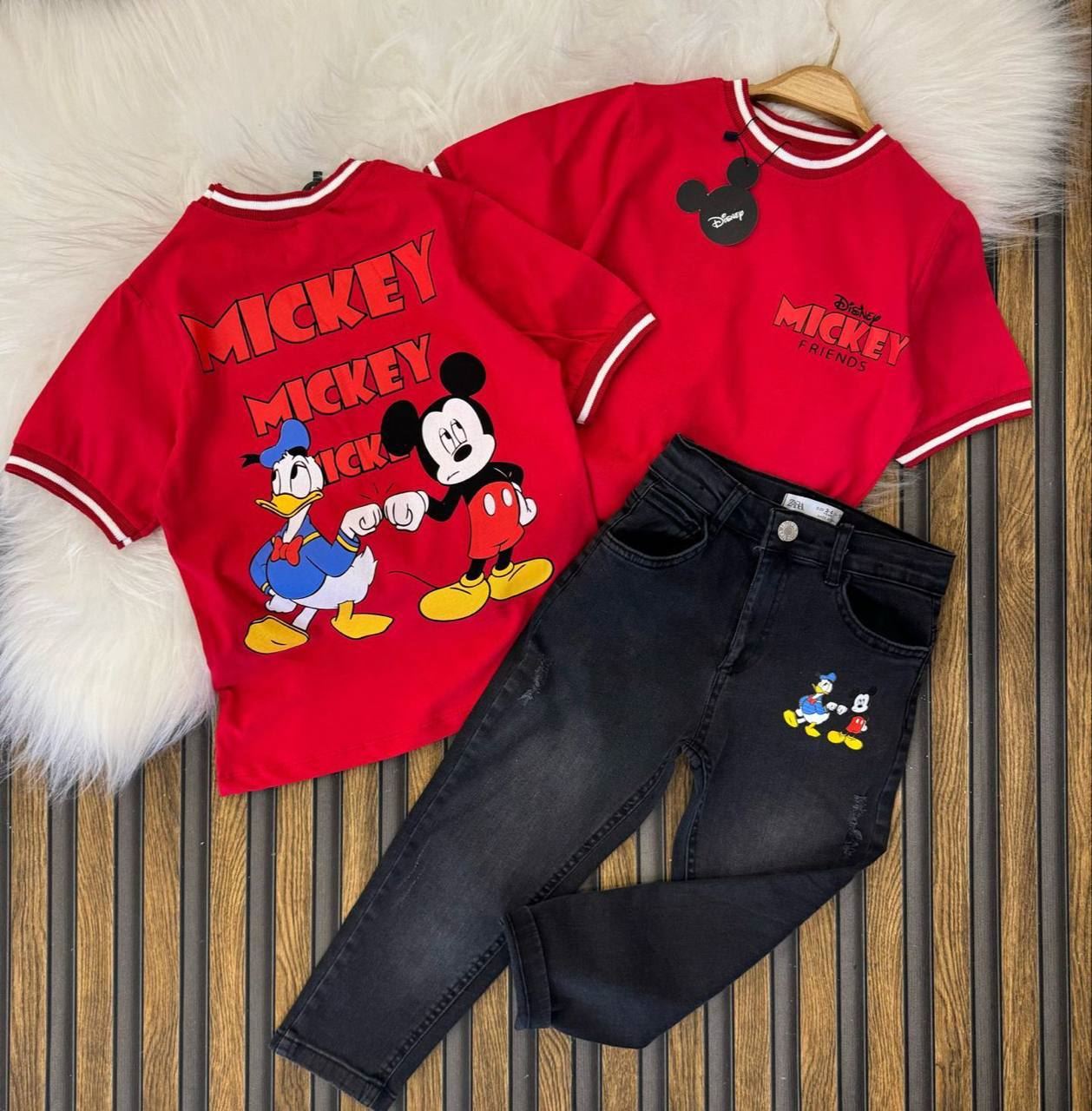 Conjunto vaqueros y camiseta mickey - Imagen 1