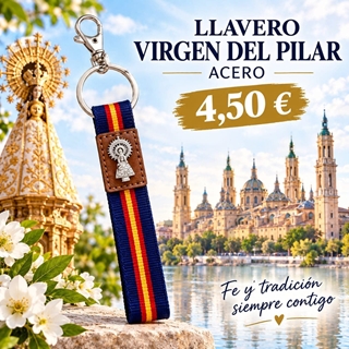 Llavero Virgen del Pilar - Imagen 1