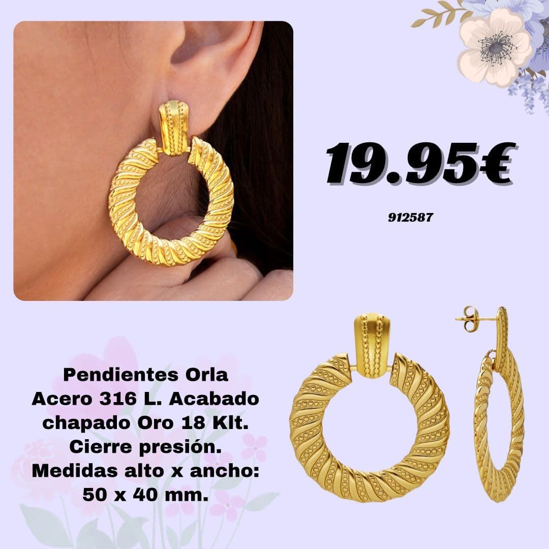 Pendientes aro orla - Imagen 1