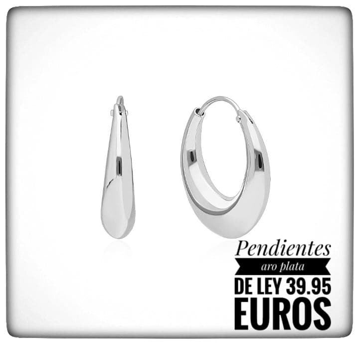 Pendientes aros lisos - Imagen 1