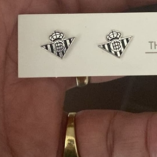 Pendientes Betis plata de ley - Imagen 1