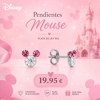 Pendientes Minnie con circonita para niña - Imagen 1