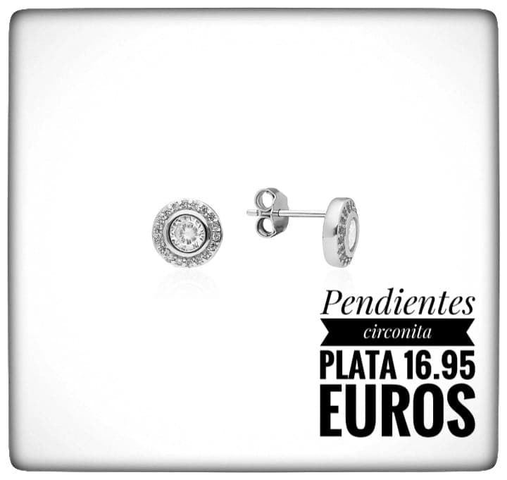 Pendientes redondos con circonita - Imagen 1