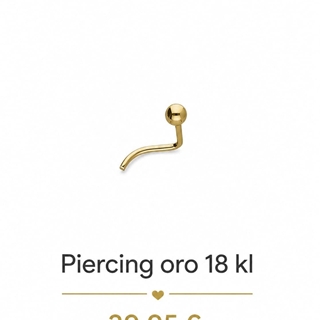 Piercing nariz de bola oro 18 kilates - Imagen 1