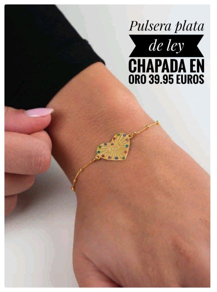 Pulsera corazón multicolor - Imagen 1