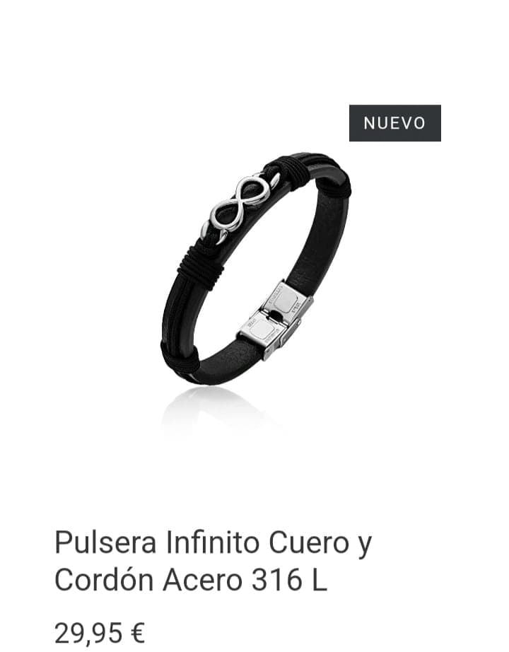 Pulsera infinito de cuero - Imagen 1