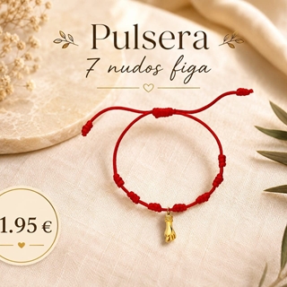Pulsera siete nudos amuleto puño higa - Imagen 1