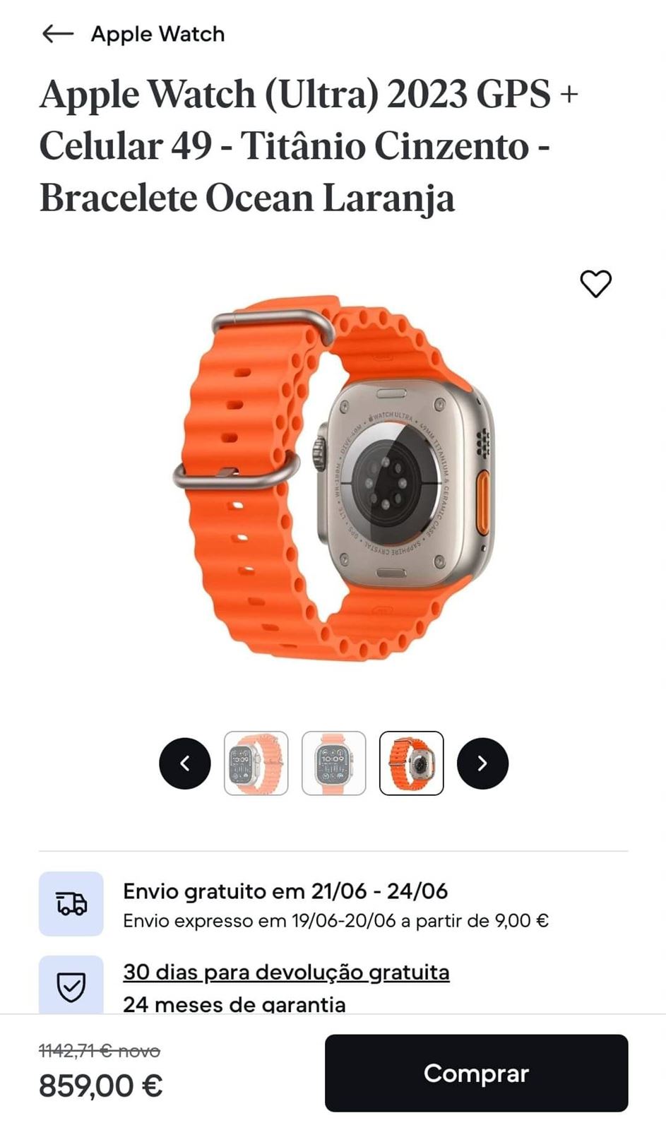 Reloj Apple Watch ultra - Imagen 1