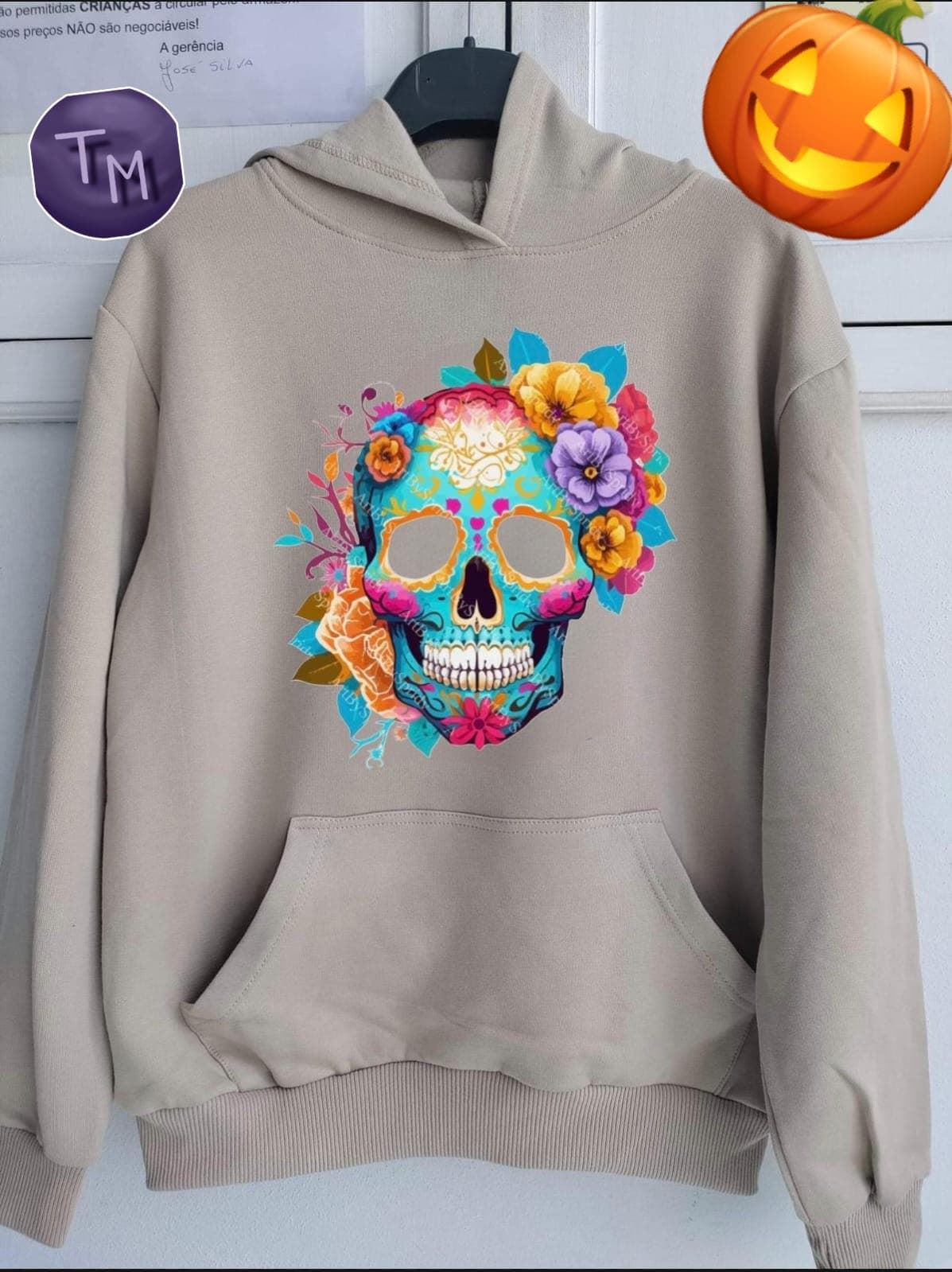 Sudadera Halloween calavera - Imagen 1