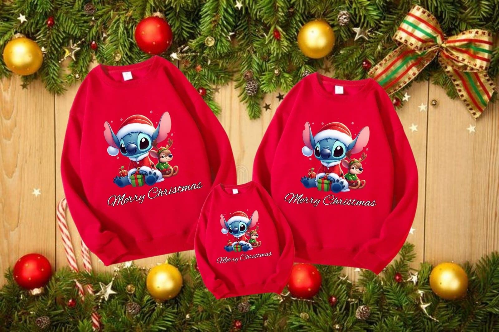 Sudadera Stich navidad - Imagen 1