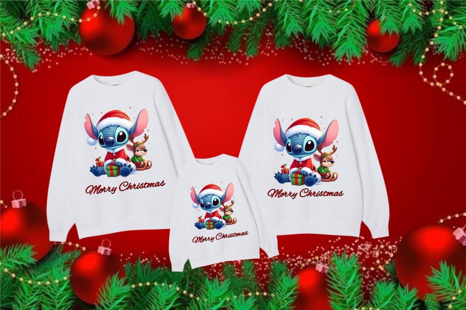 Sudadera Stich navidad - Imagen 2