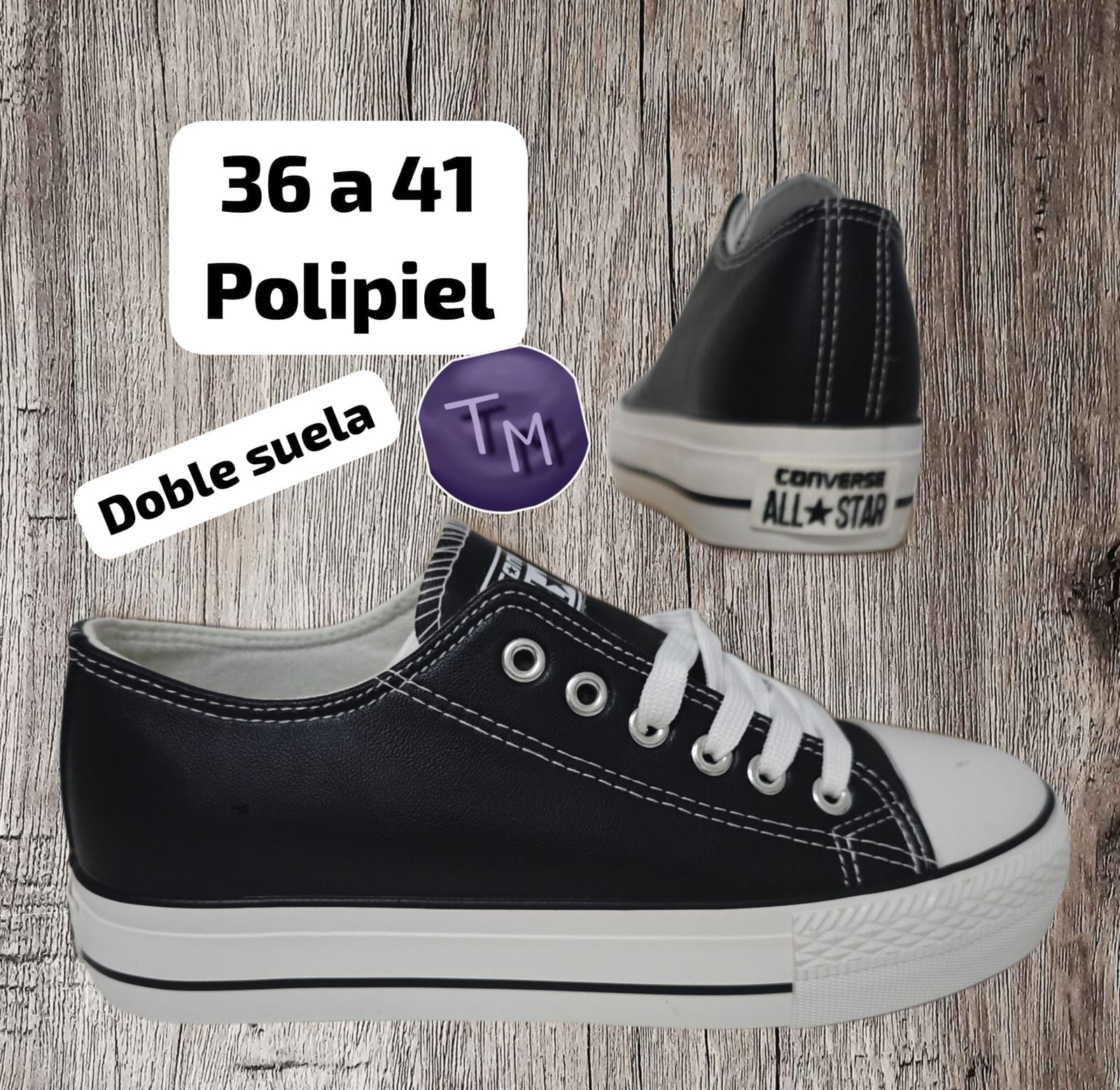 Zapatillas converse polipiel - Imagen 1